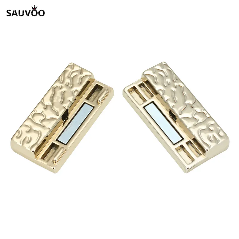 5 шт./лот магнитные застежки из сплава с вырезами Концевая крышка золотого цвета