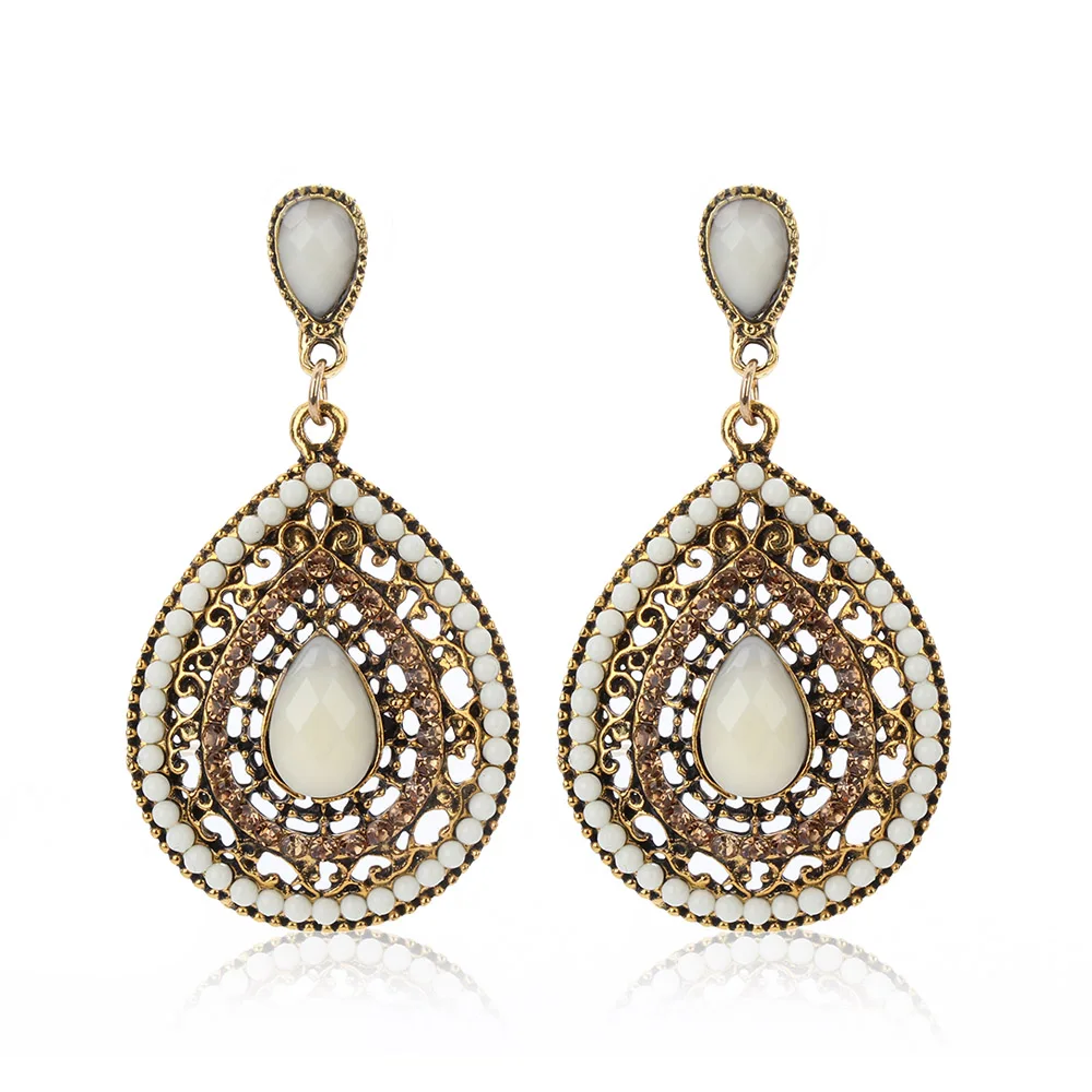 Женские винтажные серьги-капельки 1 пара этнические многоцветные серьги из