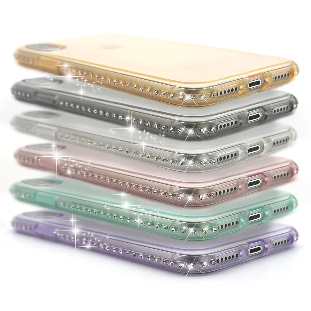 Ascromy для iPhone XS Max чехол Блестящий Роскошный прозрачный силиконовый милый XR X S 8 Plus 7