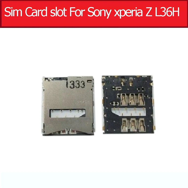 

Nwt Genuine Sim Card slot For Sony xperia Z L36H L36i C6602 C6603 Sim Card tray For Sony L36H Sim card reader holder Replacement