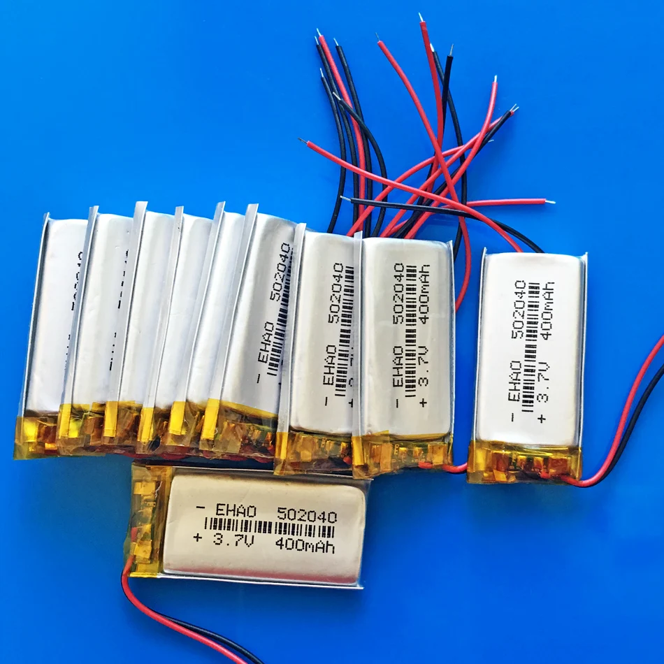 10 шт. 502040 3 7 В 400 мАч полимерный литиевый Lipo аккумулятор для MP3 BLUETOOTH CE FCC ROHS MSDS