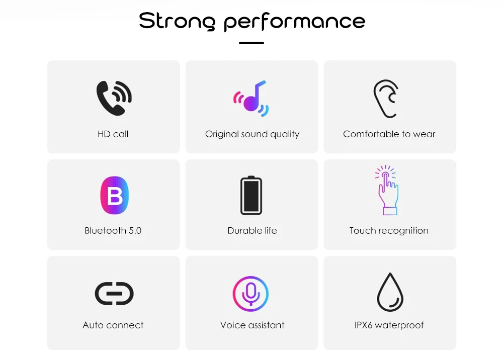 Оригинальные наушники Padmate T5 TWS Bluetooth, беспроводные наушники, водонепроницаемые наушники IPX6 с микрофоном, микрофоном, сенсорным управлением