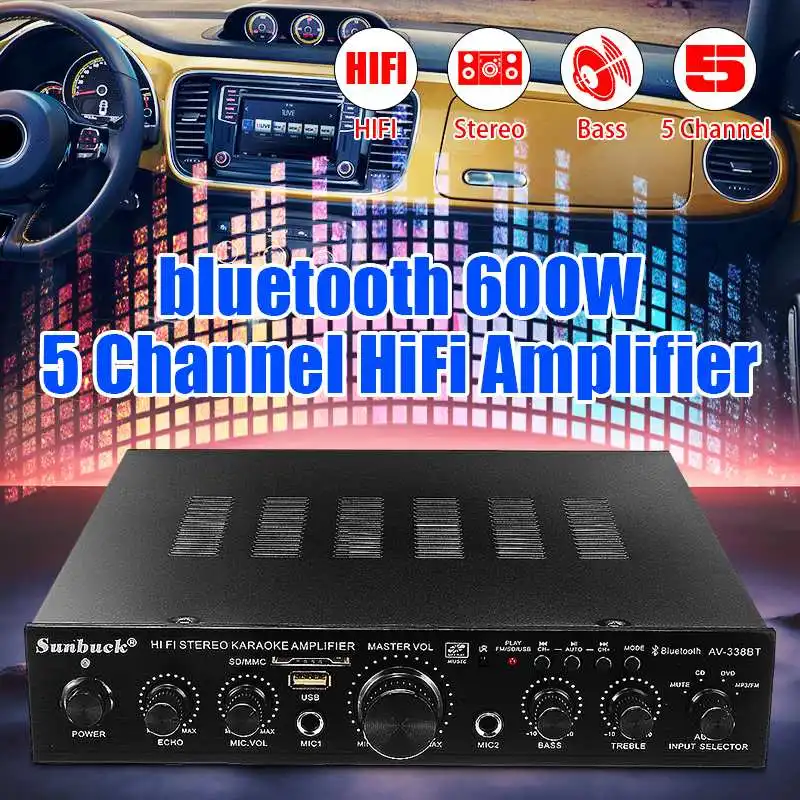 600 Вт домашние усилители аудио Hifi бас усилитель мощности домашний кинотеатр для