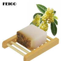feigo 1 pcs 11 88 9cm wooden natural bamboo soap dish portable soap tray storage soap rack plate for bath bathroom gadgets f46