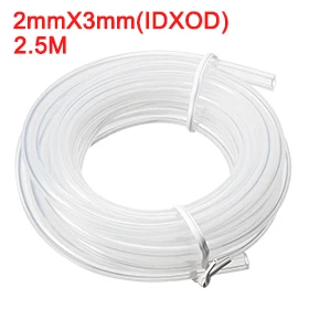 Силиконовая трубка uxcell 2 мм ID X 3 мм OD 8,2 ', Гибкая силиконовая резиновая трубка, прозрачный воздушный шланг для перекачки насоса