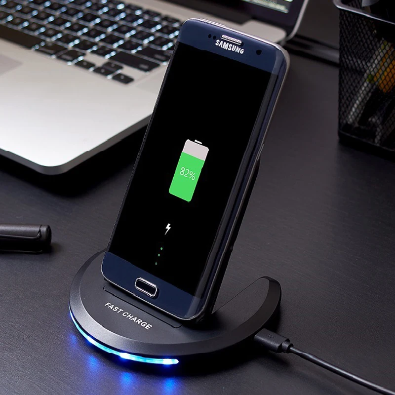 Регулируемое Беспроводное зарядное устройство Qi для iPhone XS 8 XR samsung S9 S10 S8 быстрая Беспроводная зарядная док-станция зарядное устройство для телефона Xiaomi