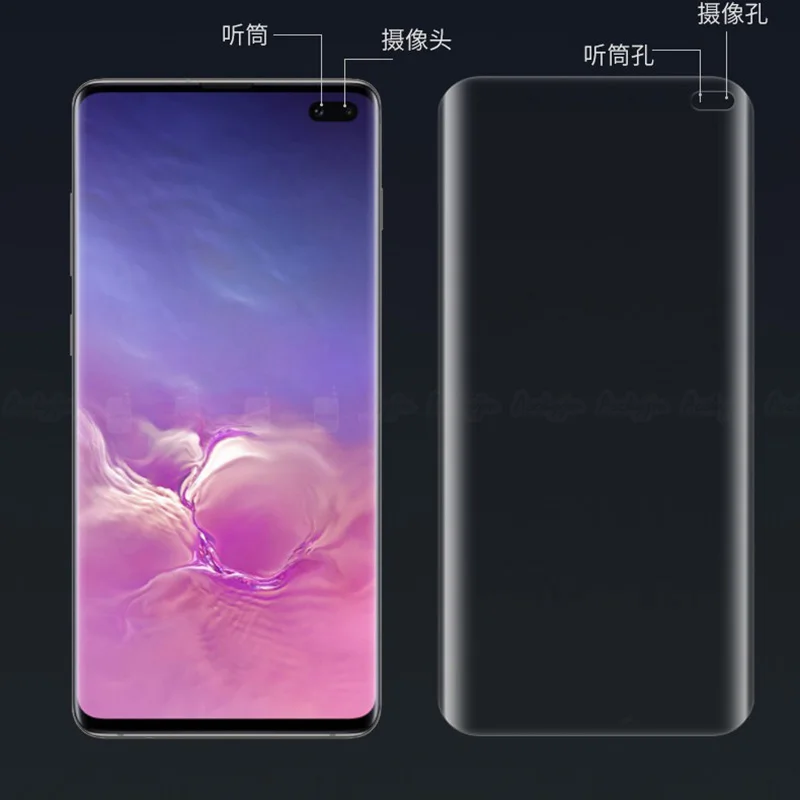 UVR анти шпион конфиденциальности Гидрогелевая пленка для samsung Galaxy S10e S10 Plus 3D полное покрытие экрана протектор S10Plus сканер отпечатков пальцев