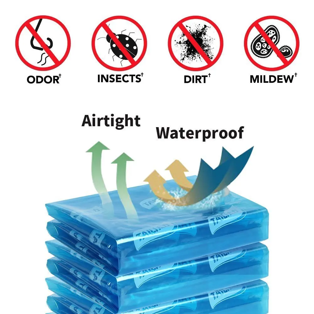 4 шт. вакуумная сумка для хранения одежды экономии места компрессионная одеяло не