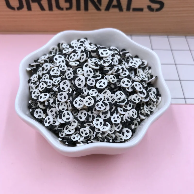 panda 50 г/лот, горячая распродажа, глиняные разбрызгиватели животных для рукоделия, украшения для телефона, сделай сам - Цвет: panda