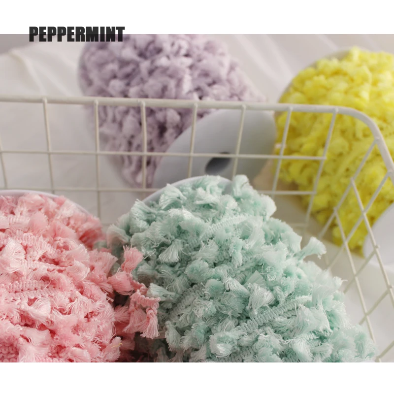 2 ярда см Пастельная бахрома кружевная мини кисточка Швейные аксессуары отделка