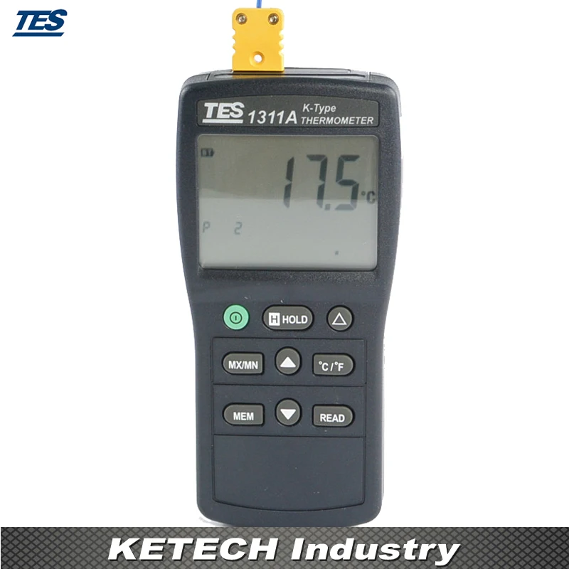 Цифровой промышленный термометр с термопарой типа K для измерения температуры в