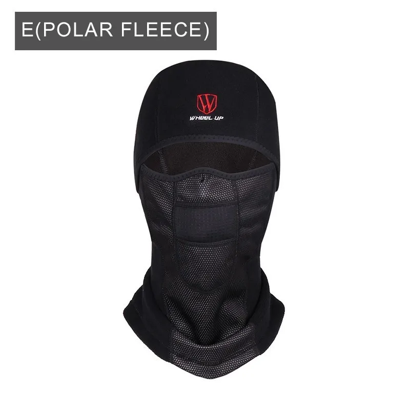 E(POLAR FLEECE) Велосипедная маска на колесиках, лыжная велосипедная термальная Флисовая Балаклава, зимняя велосипедная лицевая маска, пылезащитный капюшон, шапка для катания на коньках, головной убор - Цвет: E(POLAR FLEECE)