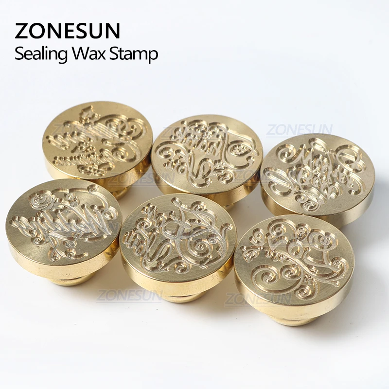 ZONESUN благословение фраза печать штамп с деревянной ручкой для упаковки подарков