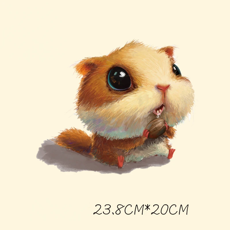 Мультяшная Милая футболка с рисунком белки горячая передача офсетная печать на