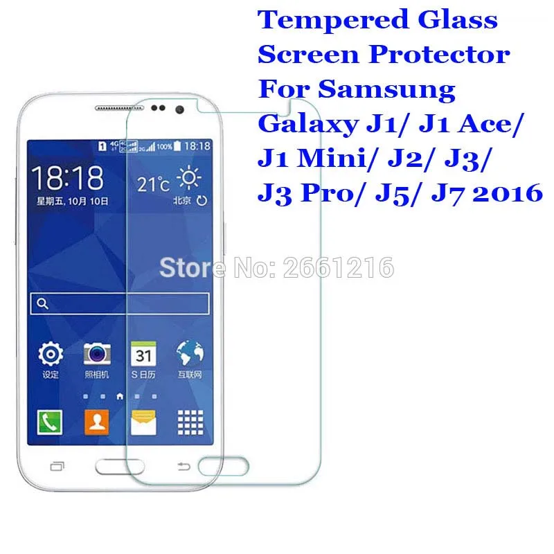 Для Samsung Galaxy J1 Ace Mini J2 J3 Pro J5 J7 2015/2016 закаленное стекло 9H 2.5D Премиум Защитная пленка