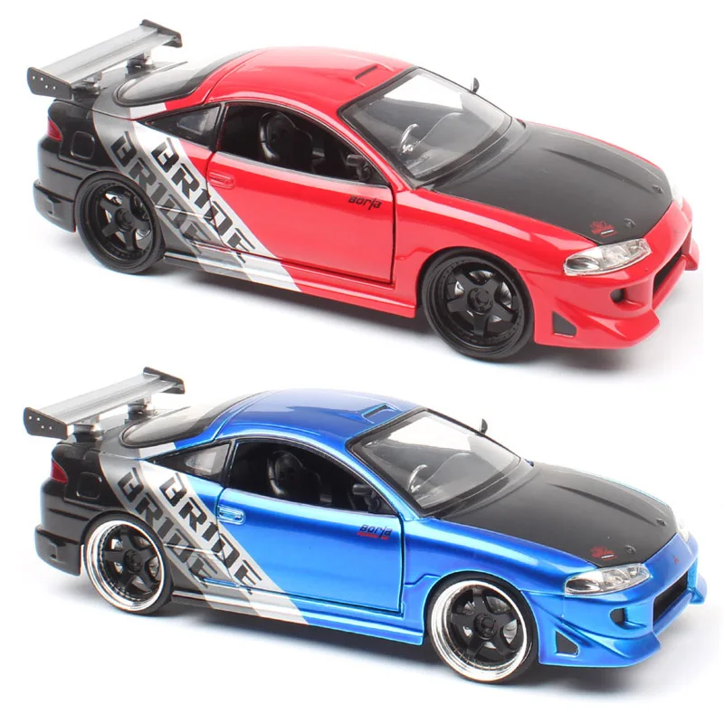 1/24 Jada 1995 Mitsubishi Eclipse Невеста гоночный литые автомобили металла спортивные авто