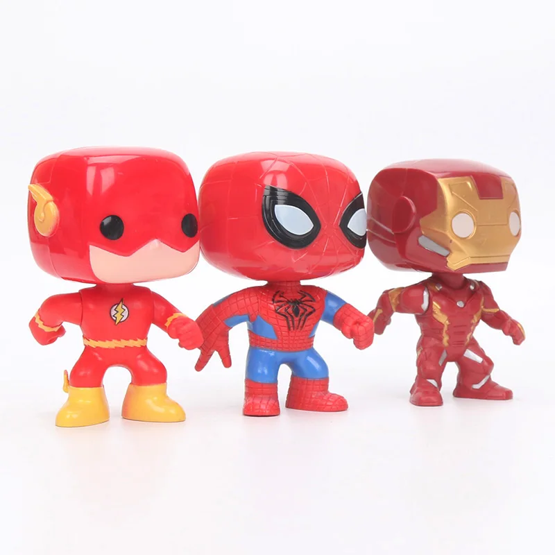 10 шт./компл. DC Лига Справедливости и с принтами "Marvel", "Мстители", "супергерой" символов 10 см модель виниловые рождественские фигурки Куклы Игрушки для детей