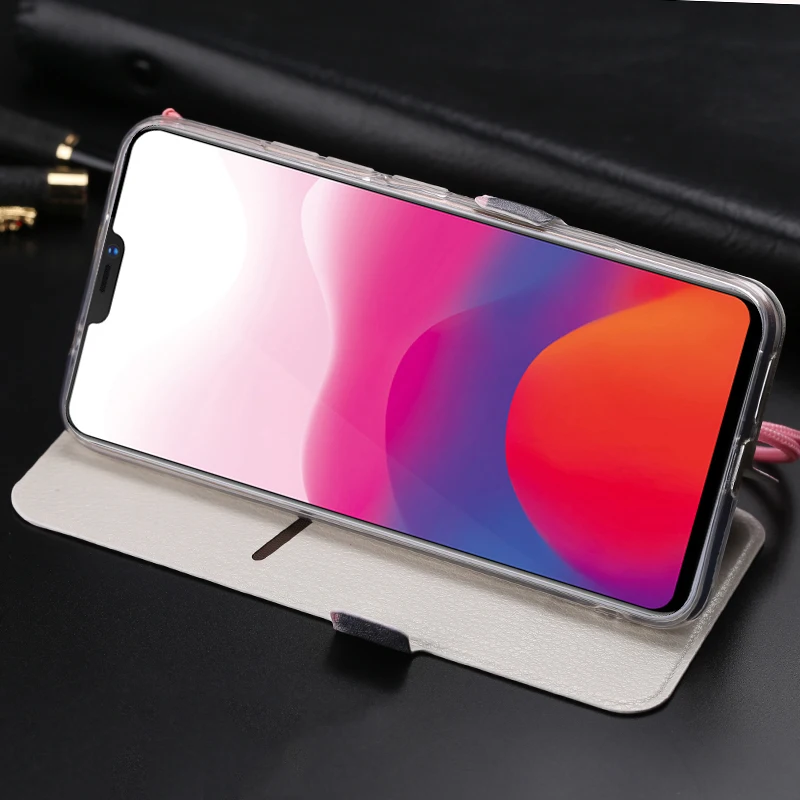 Чехол для Huawei Honor Play милый чехол с откидной крышкой и подставкой кожаный узором