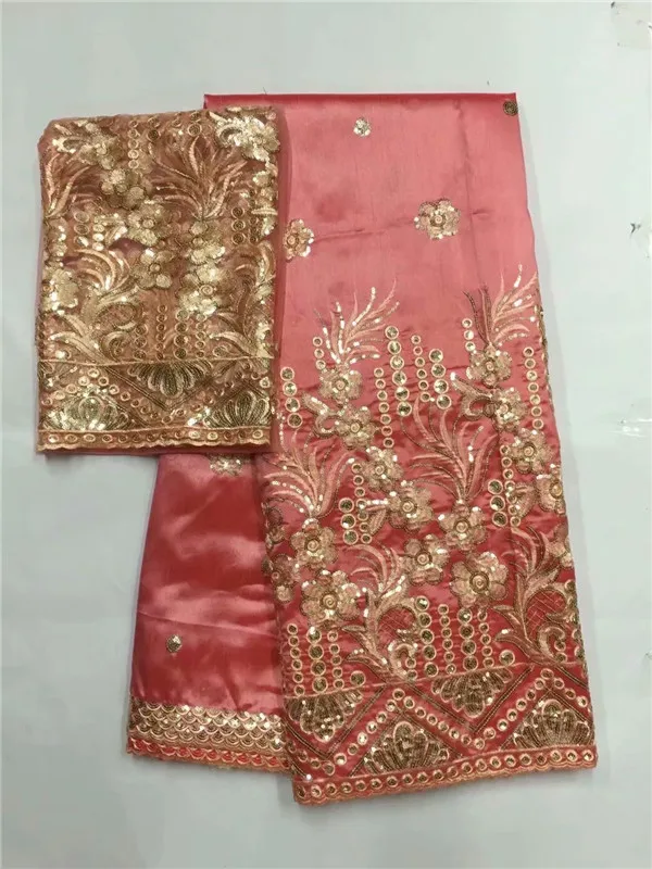 Кружевная ткань George С сетчатыми кружевами и блестками Африканский нигерийский