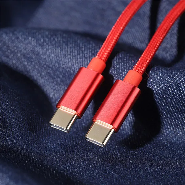 Кабель 3 А типа C для быстрой зарядки и передачи данных, кабель для MacBook Pro iPad Pro samsung S9 S8 для мужчин и женщин PD, кабель USB C для быстрой зарядки - Цвет: Красный