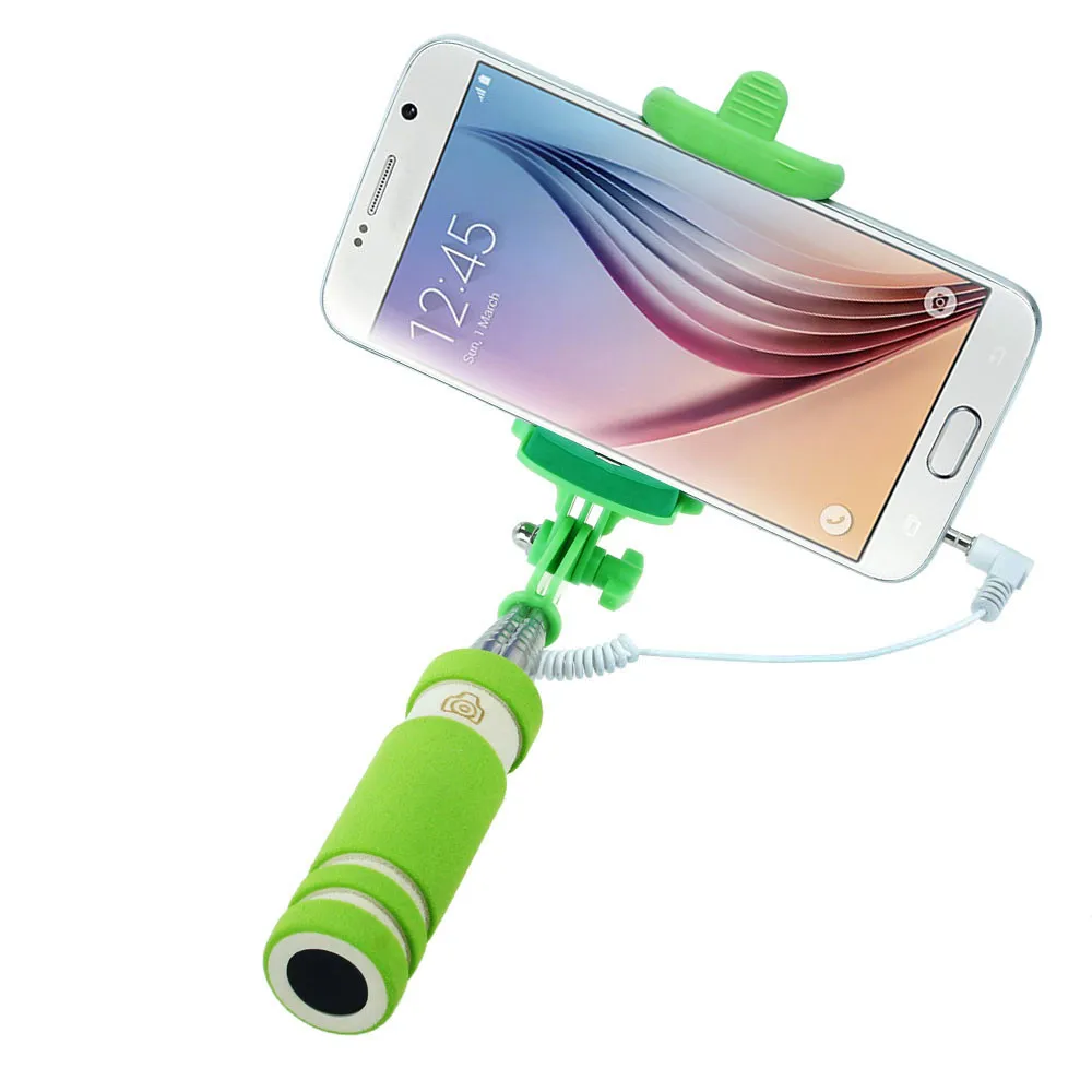 Миниатюрная раздвижная селфи палка Malloom 2019 проводная ручной монопод держатель