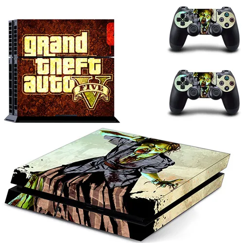 Grand Theft Auto V GTA 5 PS4 кожи Стикеры наклейка для sony Игровые приставки 4 консоли и 2 контроллера кожи PS4 стикеры винил аксессуар - Цвет: DPTM2199