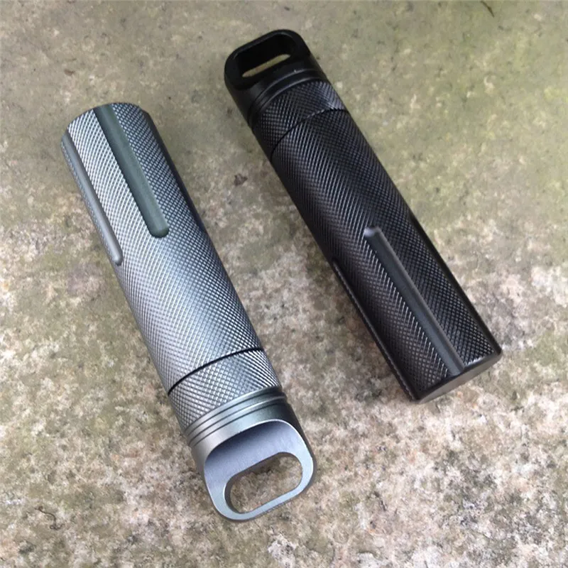 

Aluminium Alloy Waterproof Capsule Seal Bottle Outdoor EDC Survival Case Container Holder Emergency First Aid Survival Pill Tank
