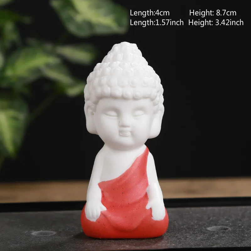 Белый фарфор Maitreya Buddha Stutues миниатюрные фигурки Tathagata чайники украшение сада