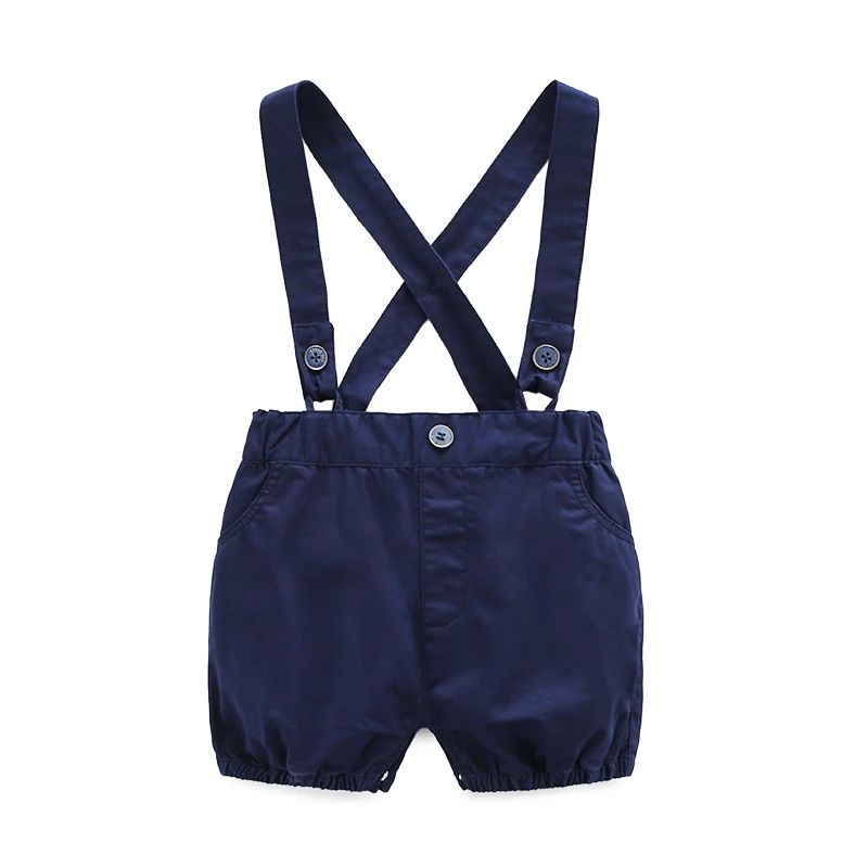 Летняя одежда для маленьких мальчиков костюм из 3 предметов комбинезон футболка