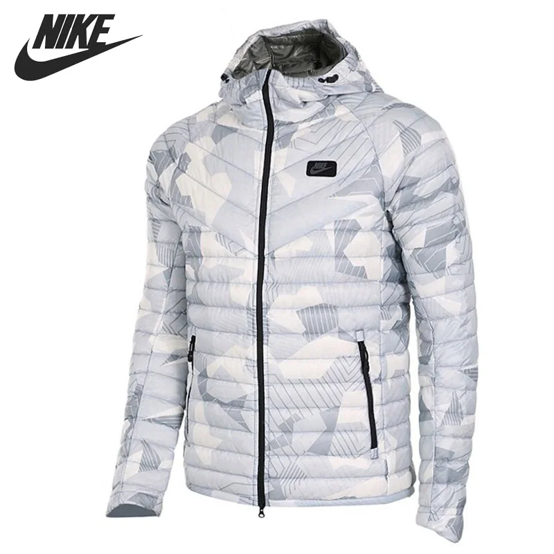 Original New Arrival NIKE AS M NSW JKT HD DN FLL AOP GLD Men's Down coat Hiking Sportswear | Спорт и развлечения