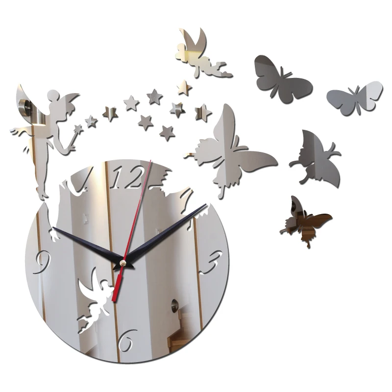 

Wall Clocks Diy Quartz Acrylic Mirror Modern Living Room Decoration Crystal Clock Art Watch