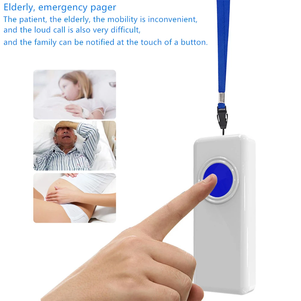 Водонепроницаемая беспроводная кнопка вызова для пожилых людей система звонка