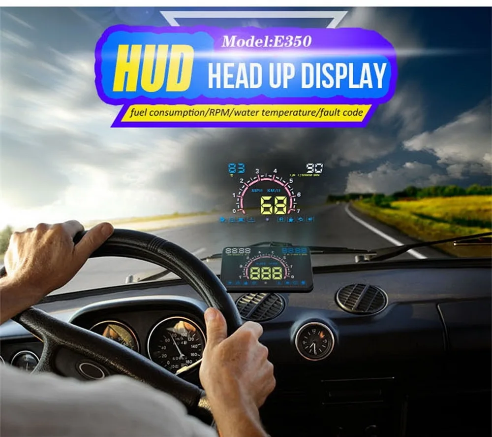 Дисплей на лобовое стекло E350 дисплей 5 8 дюйма предупреждение о превышении