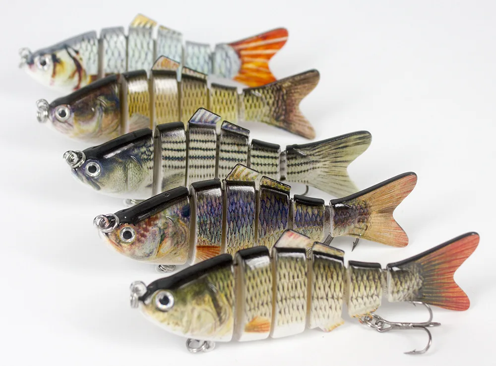 Морская рыболовная приманка воблеры Реалистичная 6 сегментов кренкбейт жесткая