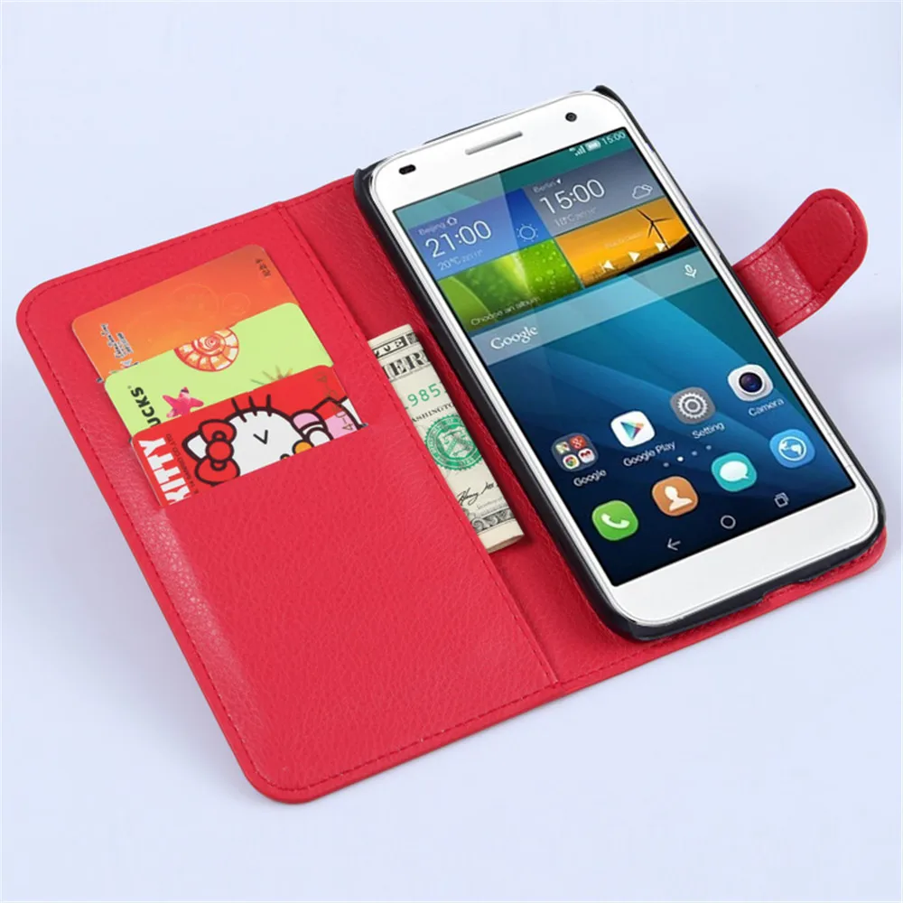 Для Huawei Ascend G7 L01 L03 C199 новые чехлы бумажники из искусственной кожи личи флип чехол
