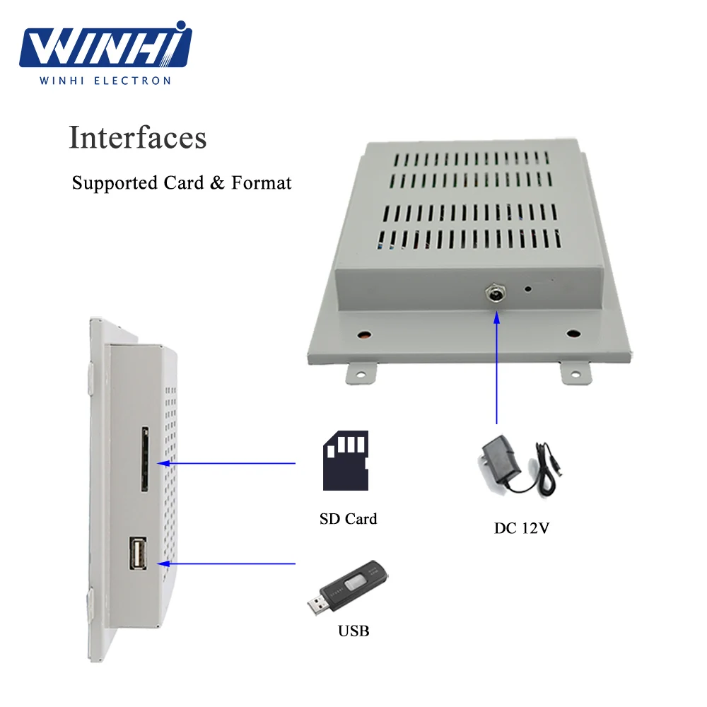 10 1-дюймовая открытая рамка цифровая для вывесок авто видео монитор вывеска