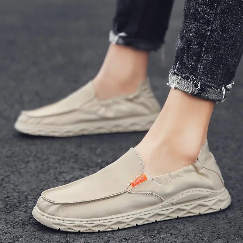 Brand Fashion Summer Style Soft Men Loafers Shoes Breathable Canvas Flats Slip on Driving Comfortable | Обувь