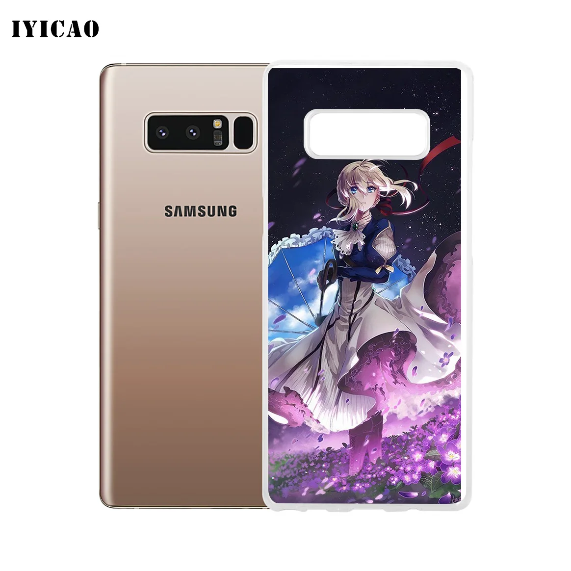 IYICAO фиолетовый мягкий силиконовый чехол для телефона Evergarden Samsung A5 A6 Plus A7 A8 A9 J3 J5 J7