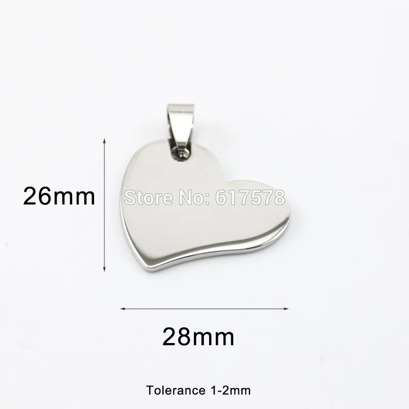 Simsimi модные полированные ювелирные изделия Мини Сердце из нержавеющей стали