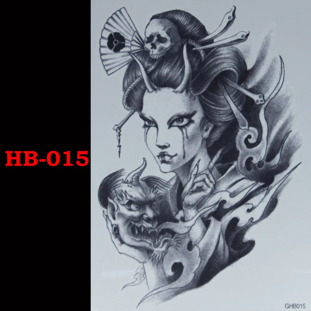 Временная татуировка Бог смерти для девушек водонепроницаемая мужчин и женщин 3D