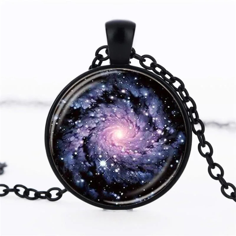 2018 Новая Винтажная спиральная подвеска с Туманностью Pinwheel Galaxy посеребренное