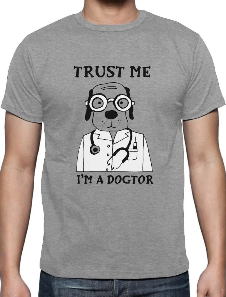 Мужская футболка в стиле Харадзюку Trust Me I'M A Dogtor забавная Подарочная для