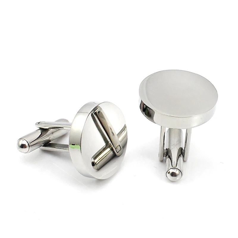 Круглые запонки из нержавеющей стали серебристого цвета|cufflinks designer|designer cufflinksround