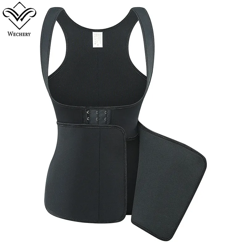 

Wechery Women Zipper Shaper Plus Size Corset Slimming Underbust Burring Fat Corset for Women Neoprene Double Layer Shapewear