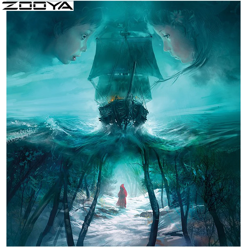 Полная Алмазная картина морской шторм украшение вышивка крестиком 5d Diy Ручная