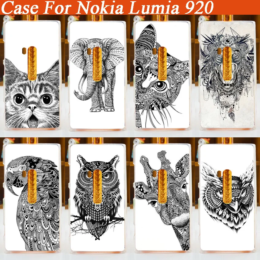 Модный 3d крутой чехол с животными diy для nokia lumia 920 мобильный телефон Bag задняя