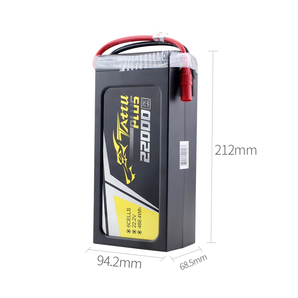 Tattu 6S 22.2V LiPo Smart Battery 22000mAh Plus 25C with AS150+XT150 plug for UAV Drone Integrated BMS | Игрушки и хобби