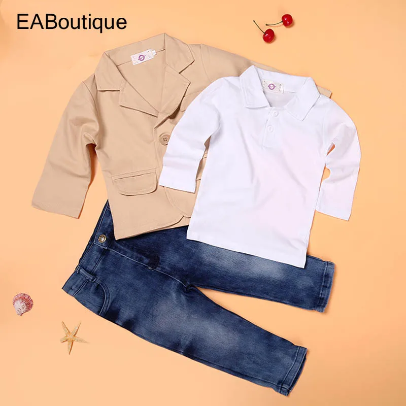 EABoutique cotto модный стиль пальто с длинными рукавами + рубашка штаны комплект одежды