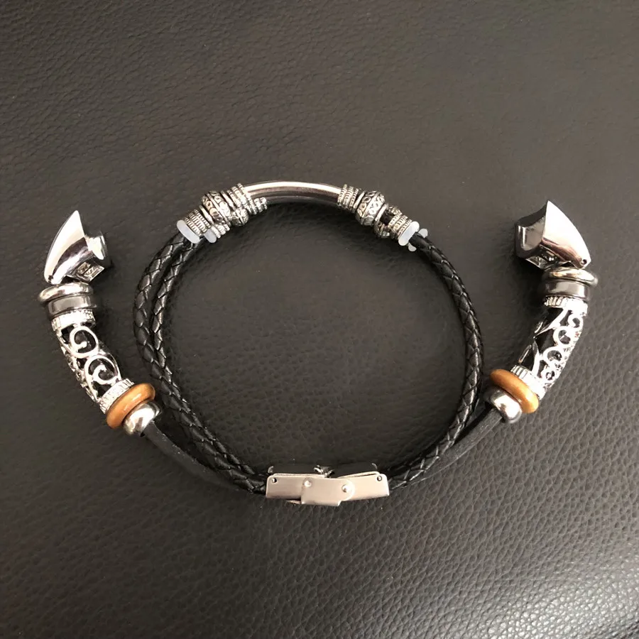 Black Ремешок из натуральной кожи для huawei Honor Band 5, Смарт-часы, браслет для Honor Band 4, 5, сменный Браслет Correa - Цвет: Black