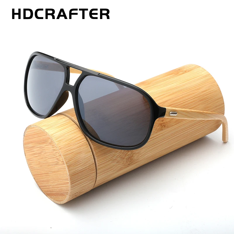 HDCRAFTER бамбуковые зеркальные солнцезащитные очки мужские пилота для мужчин